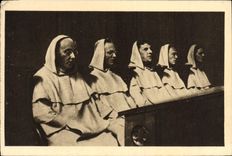 VINTAGE POSTCARD Dominican Monks Of France reciting the divine office