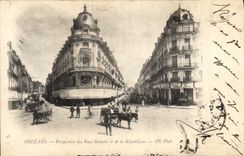 CPA Orleans Perspective des Rues Bannier et de la Republique