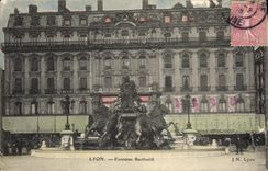 Fuente de Lyon Bartholdi de la POSTAL de la VENDIMIA