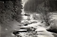 CPM Verschneiter Bergbach Le petit ruisseau enneige