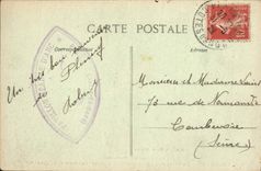 Registro bajo de Andre del valle de la POSTAL de la VENDIMIA de Nantois y la bahía de Erquy vista de la cornisa