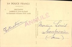 VINTAGE POSTCARD St Brieuc the Cathedral St Etienne