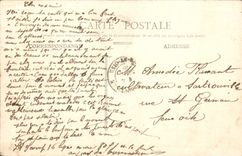 VINTAGE POSTCARD Caen law courts Tram