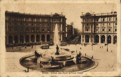 POSTAL Roma Fontana Delle Nalodi de la VENDIMIA en plaza