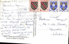 MODERN CARD Holy Jean De Luz the Furnace bridge of the Church and the Retable