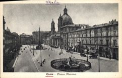 Plaza Navona de Roma de la POSTAL de la VENDIMIA