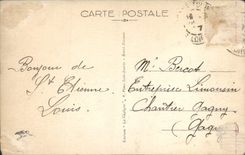 Parques de Saint-E'tienne de la POSTAL de la VENDIMIA de CHateaucreux