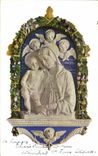 VINTAGE POSTCARD The Virgin And Child Relief in enamelled Terra Cotta Robbia Victoria and Albert Museum