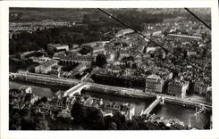 POSTAL Grenoble de la VENDIMIA vista del Teleferic del Bastille