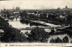 CPA Paris Panorama Sur la Seine et la Cite 