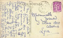 VINTAGE POSTCARD Pontigny the Detail Abbey of the gantry