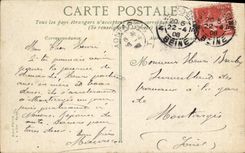 Bois de Boulogne de París de la POSTAL de la VENDIMIA a las buenas partes de canoeing