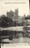 VINTAGE POSTCARD Auxerre Prefecture old eveche and the cathedral