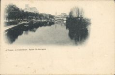 VINTAGE POSTCARD Auxerre the cathedral Church German St