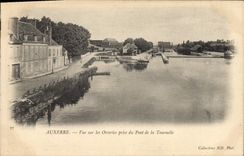 CPA Auxerre Vue Sur les Orceries Prise du Pont de la Tournelle