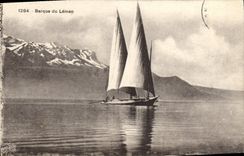 VINTAGE POSTCARD Boat of Leman Boat