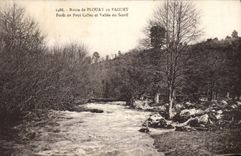 Camino de la POSTAL de la VENDIMIA de Plouay al taladro de Faouet del puente de Callec y del valle de Scorff