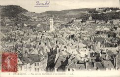 VINTAGE POSTCARD Resancon Seen Towards the Cathedral and Ciladelle