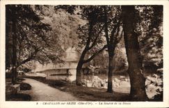VINTAGE POSTCARD Chatillon On the Seine the Source of Douix