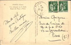 La POSTAL Oporto de la VENDIMIA un escape en el camino del golfo de Piana tiene Oporto