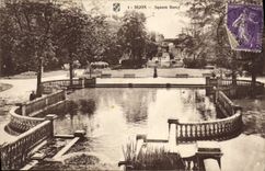 VINTAGE POSTCARD Dijon Public garden Darcy