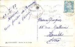 VINTAGE POSTCARD Biarritz Rock of the Virgin