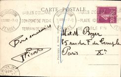 Roca de la POSTAL de la VENDIMIA Sables d'Olonne agujereada cerca de bien del infierno