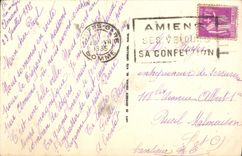 VINTAGE POSTCARD Cathedral of Amiens Decapitation of Low Jean Saint relief