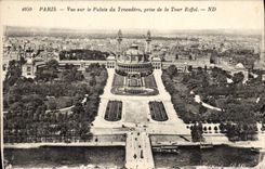 CPA Paris Vue Sur le Palais du Trocadero Prise de la Tour Eiffel