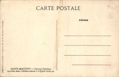 VINTAGE POSTCARD Holy Maixent Barracks Canclaux installee in the adossee abbey with the Gothic church