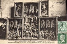 CPA Ambierle Le Triptyque Passion de NS JC Retable flamand 
