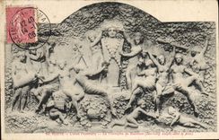 VINTAGE POSTCARD Hollow Rheims Pommery triumph Of Bacchus