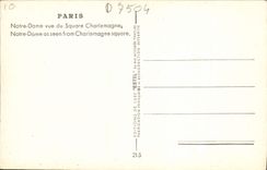 CPM Paris Notre Dame Vue Du Square Charlemagne