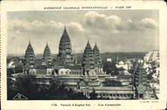 CPA Paris Exposition coloniale internationale 1931 Temple d'Angkor Vat Vue d'ensemble 