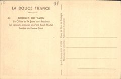 CPA Gorges Du Tarn Le canon de la Jonte que dominent les remparts creneles du Fort Saint Michel bastion du Causse Noir