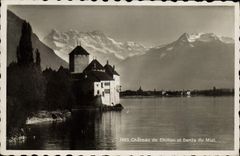 VINTAGE POSTCARD Castle De Chillon And Dents Of the South