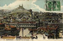 CPA Marseille Panorama Vu A Vol D'Oiseau