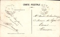 VINTAGE POSTCARD Perpignan Basin Of the Public garden
