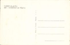 VINTAGE POSTCARD Lassy the Interior De I' Eglise