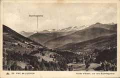 VINTAGE POSTCARD Surroundings of Luchon Valley D' Oueill Seen Towards Superbagneres