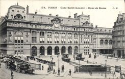 CPA Paris Gare Saint Lazare Cour De Rome