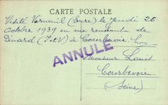 VINTAGE POSTCARD Verneuil On Avre Church co. Madeleine