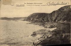 VINTAGE POSTCARD Valley Andre Falaises Of Lingouare At the Bottom the Beach Of the Valleys