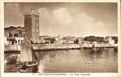CPA Les Sables D'Olonne La Tour D'Arundel Bateau