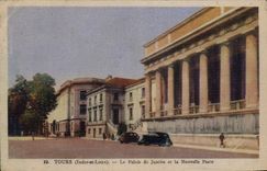 VINTAGE POSTCARD Tours Law courts And the New Post office