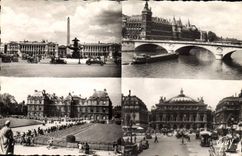 CPM Paris Et Ses Merveilles Le Place De La Concorde La Conciergerie Le palais du Luxembourg
