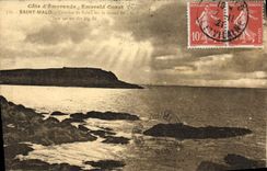 CPA Saint Malo Coucher De Soleil Sur Le Grand Be