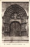 VINTAGE POSTCARD Angers Gate Of the Cathedral