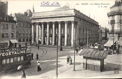 CPA Dijon Le Theatre Municipal Tramway Vegetaline