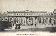 CPA Bordeaux Mairie Facade principale Publicite Lait d'Appenzell